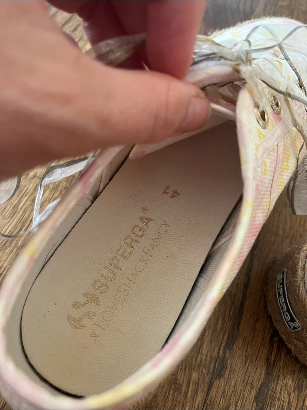 Superga x LoveShackFancy Espadrille Platform Sneakers, 9.5 - Picture 6 of 8